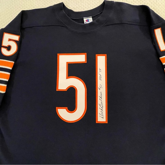 Champion Throwback Vintage Collection Bears : Dick Butkus Signed. - Picture 3 of 10